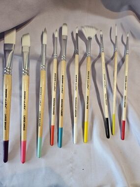 Mondo Llama Artist Paint Brush Set - Multicolor Handles